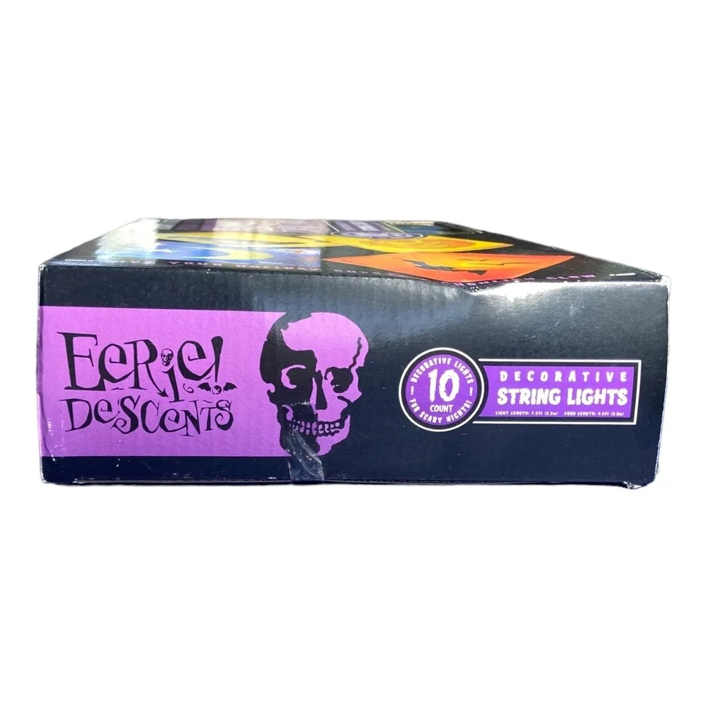Vintage NOS Eerie Descents Halloween Indoor/Outdoor Lights 10 Count